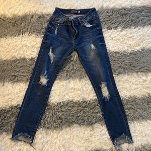 Ci Sono ripped denim pants, color blue and size 27